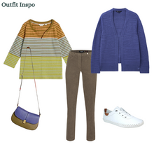Load image into Gallery viewer, White Stuff - Nelly 3/4 Stripe Tee in Blue Multi