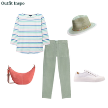 Load image into Gallery viewer, Crew Clothing - Essential Breton in White Multi