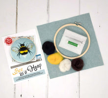 Load image into Gallery viewer, The Crafty Kit Company - Bee In A Hoop - Needle Felting Kit