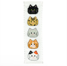 Load image into Gallery viewer, The Crafty Kit Company - Cross Stitch Bookmark Kit - Kitty Cats
