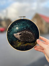 Load image into Gallery viewer, The Crafty Kit Company - Hedgehog In A Hoop - Needle Felting Kit
