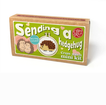 Load image into Gallery viewer, The Crafty Kit Company - Sending A Hedgehug - Mini Matchbox Cross Stitch Kit