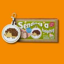 Load image into Gallery viewer, The Crafty Kit Company - Sending A Hedgehug - Mini Matchbox Cross Stitch Kit