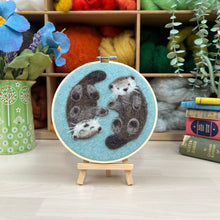 Load image into Gallery viewer, The Crafty Kit Company - Otters In A Hoop - Needle Felting Kit