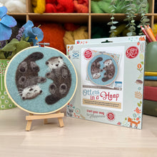 Load image into Gallery viewer, The Crafty Kit Company - Otters In A Hoop - Needle Felting Kit