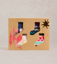 Load image into Gallery viewer, White Stuff - 4PK Christmas Ankle Socks - Navy Multi