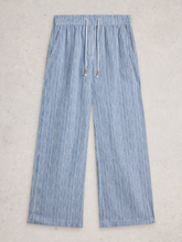 Load image into Gallery viewer, White Stuff - Ally Linen Wide Leg Trouser in Blue Multi