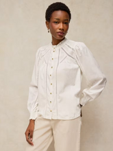 Load image into Gallery viewer, White Stuff - Annabelle Lace Trim Top in Pale Ivory