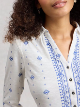 Load image into Gallery viewer, White Stuff - Annie Jersey Shirt in White Print