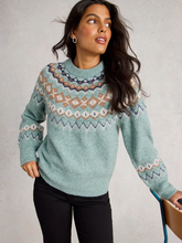 Load image into Gallery viewer, White Stuff - Arctic Fairisle Jumper in Blue Multi