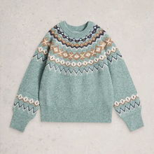 Load image into Gallery viewer, White Stuff - Arctic Fairisle Jumper in Blue Multi