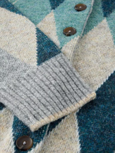 Load image into Gallery viewer, White Stuff - Argyle Check Cardi in Blue Multi
