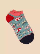 Load image into Gallery viewer, White Stuff - Beach Day Trainer Socks - Blue Multi