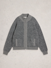 Load image into Gallery viewer, White Stuff - Bobby Boucle Zip Cardi in Mid Grey