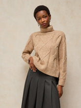 Load image into Gallery viewer, White Stuff - Cable Roll Neck Jumper in Mid Brown
