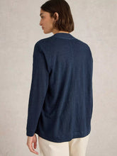 Load image into Gallery viewer, White Stuff - Carly Linen Cardi in Dark Navy