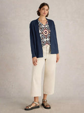 Load image into Gallery viewer, White Stuff - Carly Linen Cardi in Dark Navy