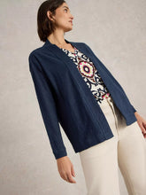 Load image into Gallery viewer, White Stuff - Carly Linen Cardi in Dark Navy