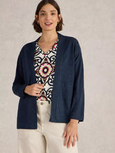 Load image into Gallery viewer, White Stuff - Carly Linen Cardi in Dark Navy