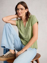 Load image into Gallery viewer, White Stuff - Cecily Sleeveless Shirt in Khaki Green