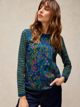 Load image into Gallery viewer, White Stuff - Clara Long Sleeve Tee in Teal Print