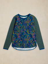 Load image into Gallery viewer, White Stuff - Clara Long Sleeve Tee in Teal Print