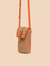 Load image into Gallery viewer, White Stuff - Clara Raffia Phone Bag - Orange Multi