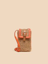 Load image into Gallery viewer, White Stuff - Clara Raffia Phone Bag - Orange Multi