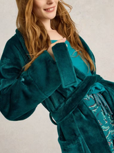 Load image into Gallery viewer, White Stuff - Clover Cosy Dressing Gown - Mid Teal
