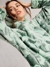 Load image into Gallery viewer, White Stuff - Clover Snuggle Hoodie in Green Multi