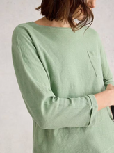 Load image into Gallery viewer, White Stuff - Demi Dolman Top in Mid Green