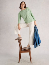 Load image into Gallery viewer, White Stuff - Demi Dolman Top in Mid Green