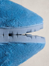 Load image into Gallery viewer, White Stuff - Faux Fur Slipper Mule in Bright Blue