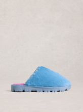 Load image into Gallery viewer, White Stuff - Faux Fur Slipper Mule in Bright Blue