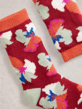 Load image into Gallery viewer, White Stuff - Floral Cabin Socks in Red Multi