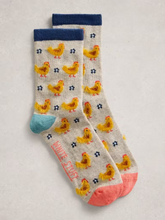 Load image into Gallery viewer, White Stuff - Fluffy Chicken Ankle Socks in Natural Multi