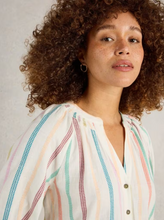 Load image into Gallery viewer, White Stuff - Gilly Stripe Jaquard Top in Natural Multi