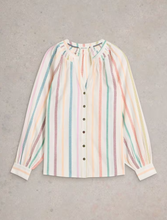 Load image into Gallery viewer, White Stuff - Gilly Stripe Jaquard Top in Natural Multi