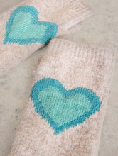 Load image into Gallery viewer, White Stuff - Heart Fingerless Gloves - Natural Multi