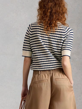Load image into Gallery viewer, White Stuff - Holly Pointelle Tee in Ivory Multi