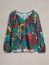Load image into Gallery viewer, White Stuff - Imogen Top - Green Print