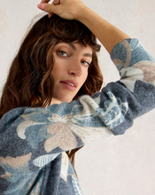 Load image into Gallery viewer, White Stuff - Jodie Printed Foil Jumper in Navy Print