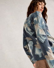Load image into Gallery viewer, White Stuff - Jodie Printed Foil Jumper in Navy Print