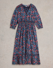Load image into Gallery viewer, White Stuff - Jonie Shirred Jersey Dress - Blue Print