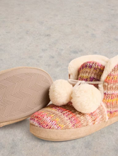 Load image into Gallery viewer, White Stuff - Knitted Bootie Slipper - Natural Multi