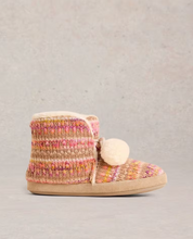 Load image into Gallery viewer, White Stuff - Knitted Bootie Slipper - Natural Multi