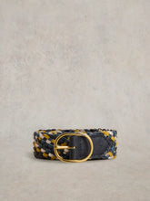 Load image into Gallery viewer, White Stuff - Leather Weave Belt - Blue Multi