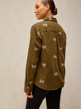 Load image into Gallery viewer, White Stuff - Libby Embroidered Cord Shirt in Khaki Green