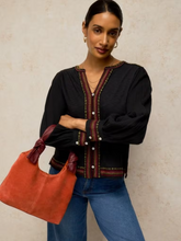 Load image into Gallery viewer, White Stuff - Lizzie Embroidered Top in Black Multi