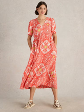 Load image into Gallery viewer, White Stuff - Lucy Midi Dress in Coral Print
